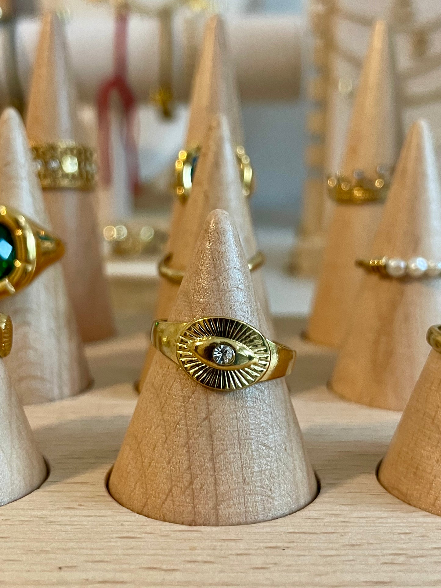 Nazar Ring Adjustable Stainless Steel