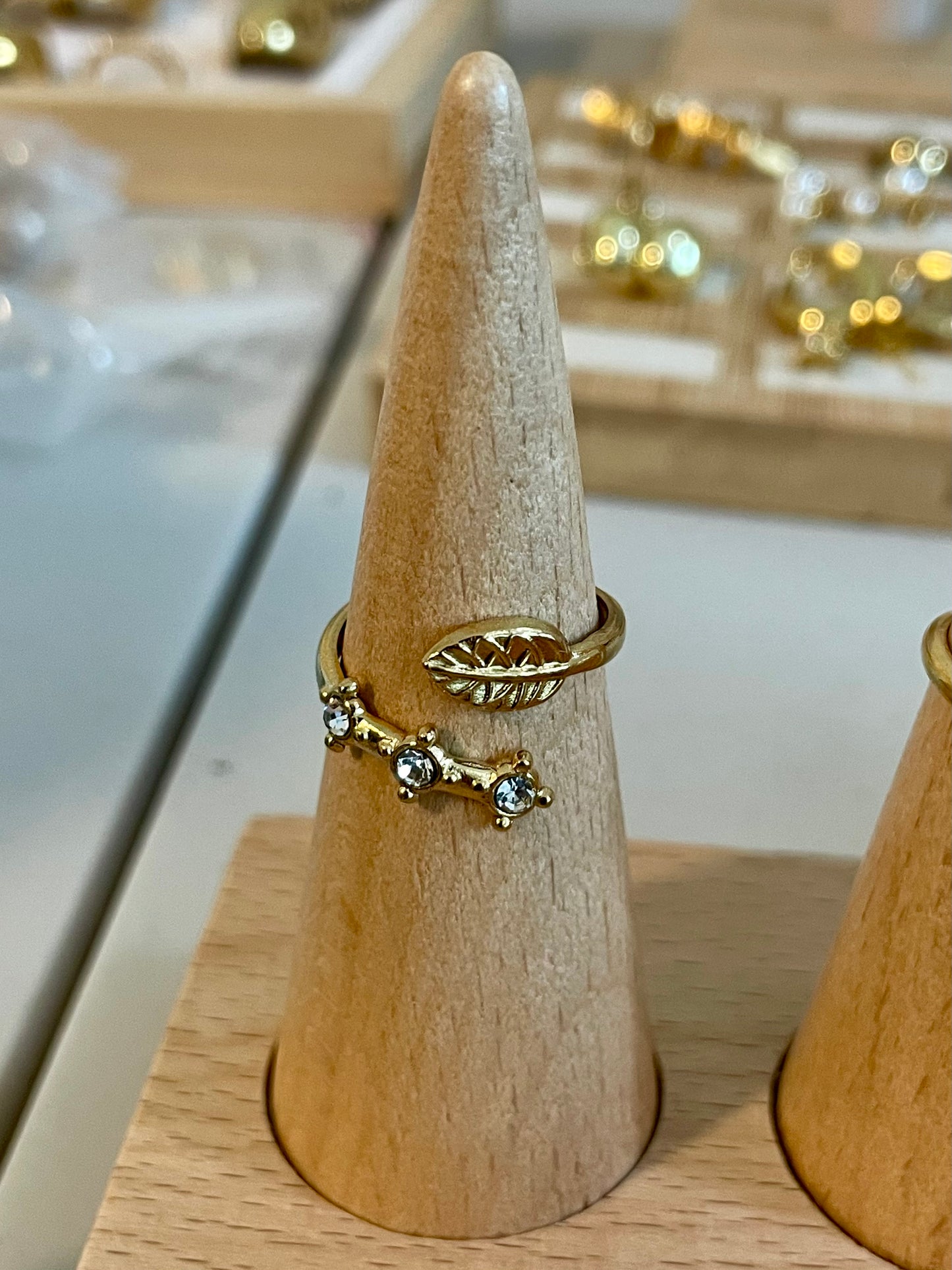 Leaf Ring Adjustable Stainless Steel