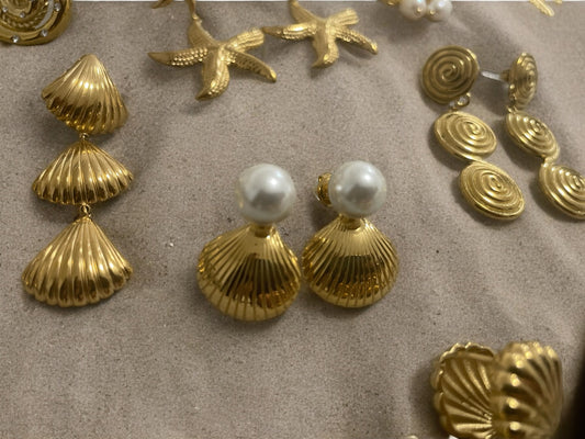 Shell Pearl Beach Resort Earrings