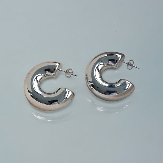 Silver Hoops Earrings