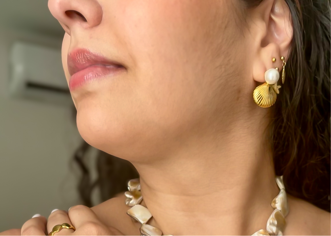 Shell Pearl Beach Resort Earrings