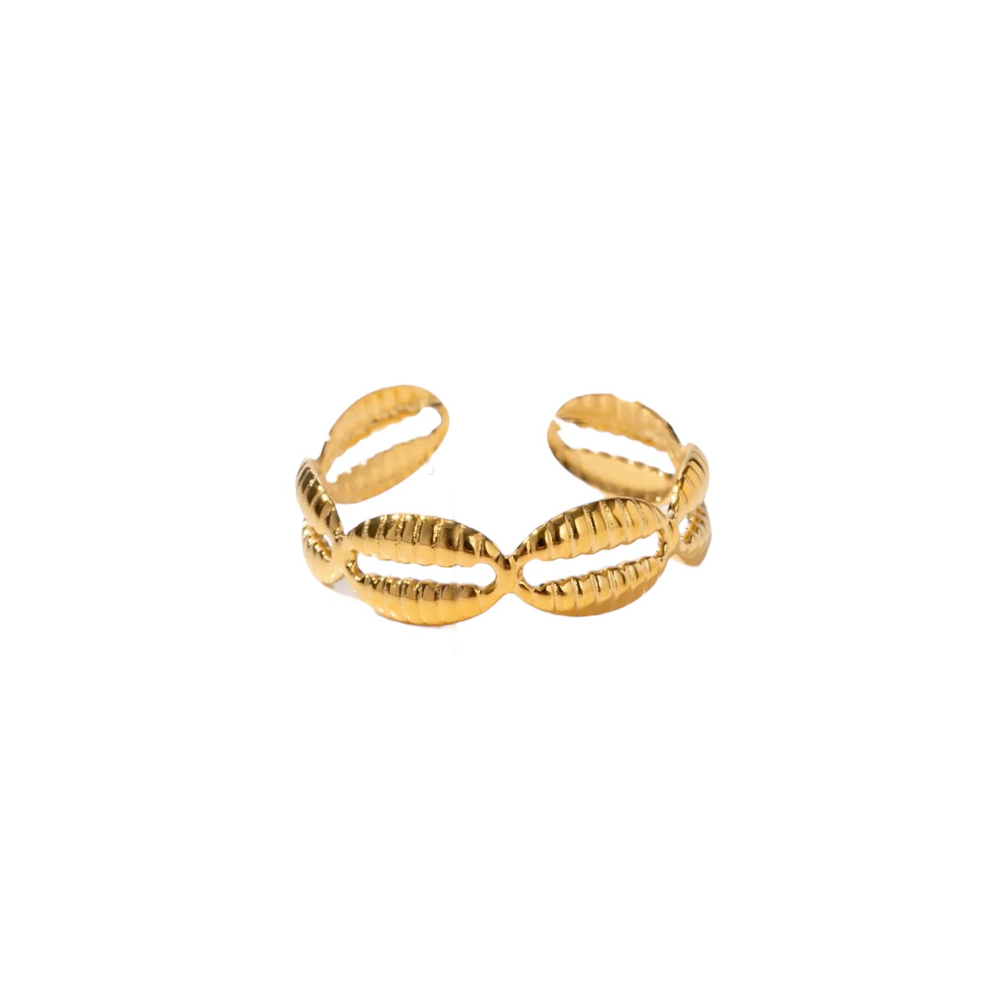 Caracol Beach Resort Ring Stainless Steel 18k Gold Plated