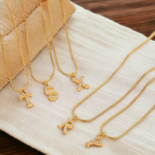 Zirconia Letters Necklaces