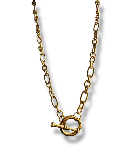 Vianka Necklace Stainless Steel + 18k Gold Plated